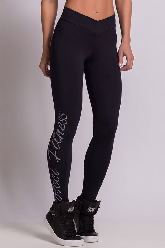 Colcci Fitness Basic Black Hiking Leggings