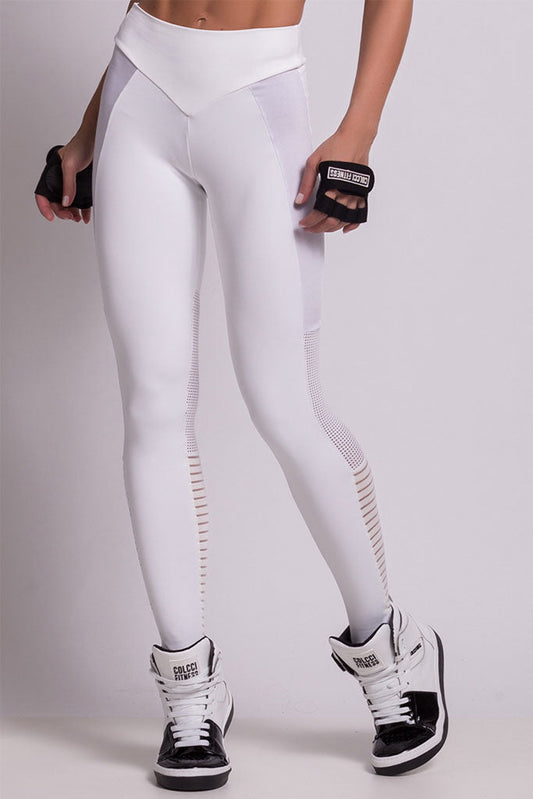 Colcci Fitness Basic White Workout Leggings