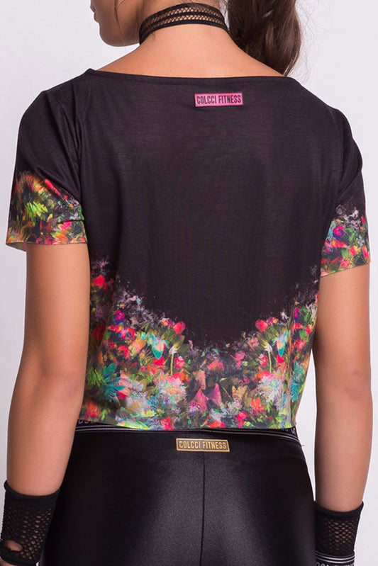 Colcci Fitness Floral Paint Outwear T-Shirt