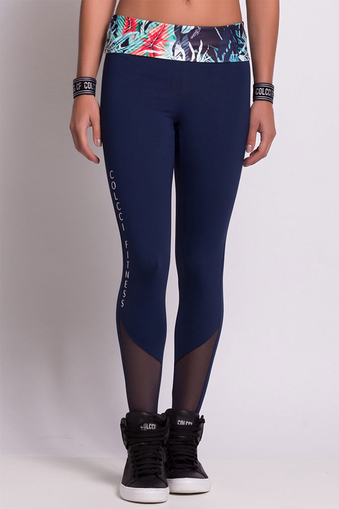 Colcci Fitness Floral Waistband Jogging Leggings