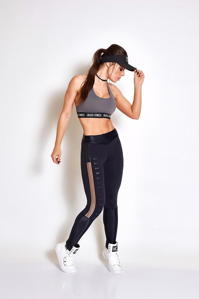 Colcci Fitness Meshed Thighs Cire Shin Fashion Crossfit Legging
