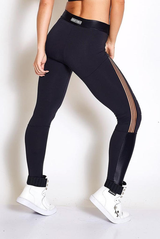 Colcci Fitness Meshed Thighs Cire Shin Fashion Crossfit Legging
