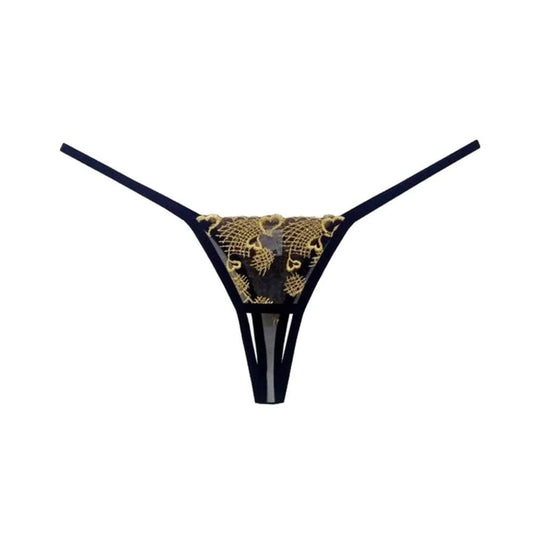 Crotchless Panties Red Lace Details