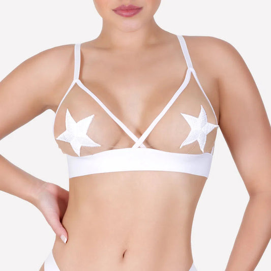 See Through Star Bra