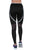 Bia Brazil White Stripes Hollow Mesh Knee Panels Black Crossfit Leggings-SexyHint