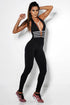 Black and White Long Line Jumpsuit for Workout