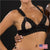 Black Lace and Rhinestone Open Cup Bra-SexyHint