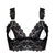 Black Lace and Rhinestone Open Cup Bra-SexyHint