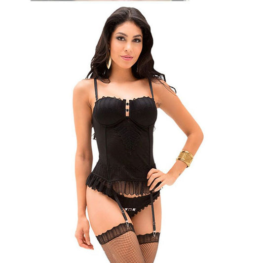 Black Lace Corset Top