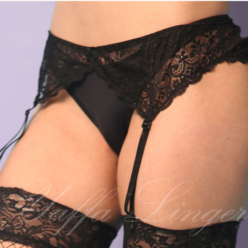 Black Lace Garter Belt