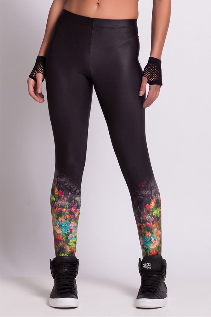 Colcci Fitness Floral Paint Pilates Leggings