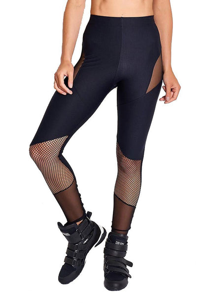 Colcci Fitness Full Black Shin Meshed Workout Pants