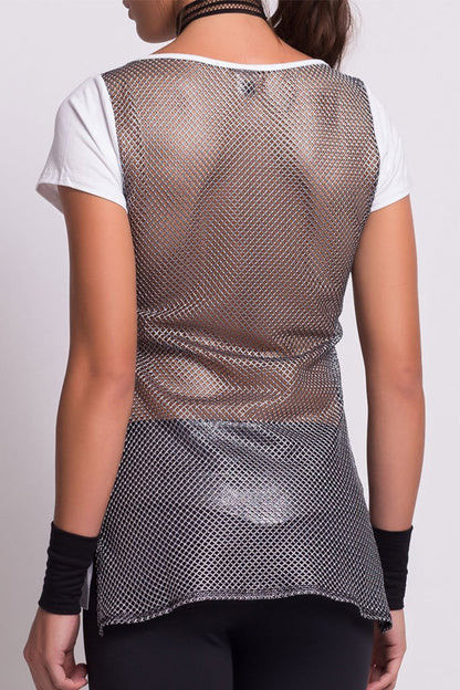 Colcci Fitness Metalized Back Mesh T-Shirt