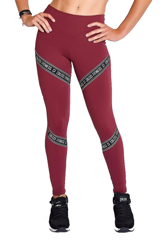 Colcci Fitness Sexy Striped Workout Leggings