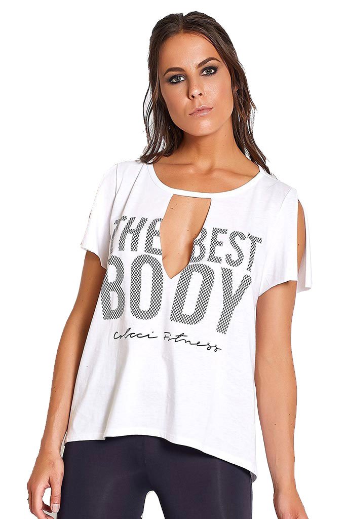 Colcci Fitness The Best Body Sexy Front Gap Workout Tee