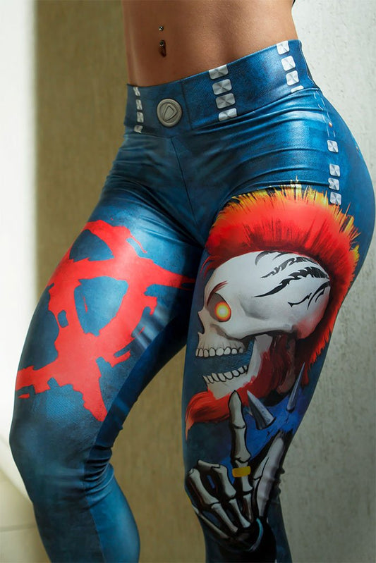 Denim Punk Sexy Workout Leggings