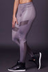 Gray Cirre Meshed Chains Gym Tights