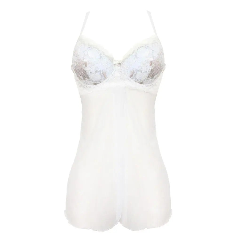 Pleasure White Padded Push Up Babydoll