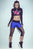 Superhot Blue Move Meshed Thighs Workout Capri-SexyHint