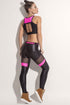 Superhot Glow Pink Detailed Cirre Workout Leggings