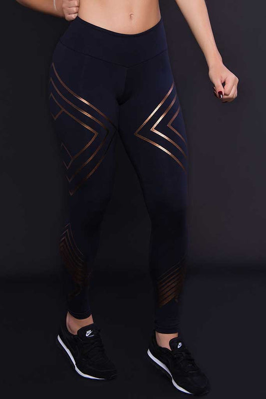 Vertex Bronze Print Workout Leggings
