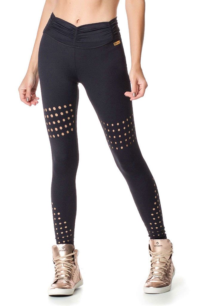 Vestem Curtain Styled Waistband Fashion Pilates Legging