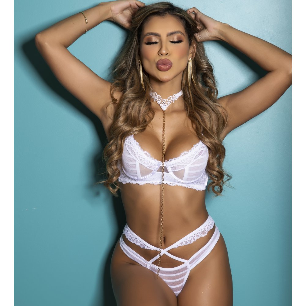 White Lace Lingerie Set